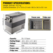 Load image into Gallery viewer, SucceBuy 20L 22L 35L 45L 55L Car Refrigerator Mini Fridge Freezer Portable Compressor Cooler DC 110-240V Ice Box for Camping