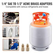 Load image into Gallery viewer, SucceBuy 30 lb Refrigerant Recovery Tank 400 psi Portable Cylinder Tank with Y-Valve for Liquid/Vapor Recovery Can for R22/R134A