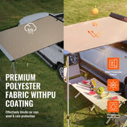 Load image into Gallery viewer, SucceBuy Vehicle Awning Retractable Car Side Awning Car Awning with Waterproof Storage Bag Suitable for Truck SUV Van Campers