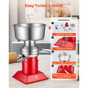 Load image into Gallery viewer, SucceBuy Electric Milk Cream Separator Output 10500RPM 304 Stainless with 4.5L Bowl Capacity Milk Skimmer Separating Machine