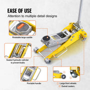 Load image into Gallery viewer, SucceBuy 3T/2T Floor Jack Aluminum Hydraulic Racing Jack Hydraulic Car Jack with Dual Piston Quick Lift Pump for Auto Repaire