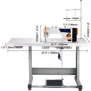 Load image into Gallery viewer, Amocart Industrial Sewing Machine Upgraded 550W Servo Motor with Table Stand 5000s.p.m Heavy Duty Lockstitch Sewing Machine