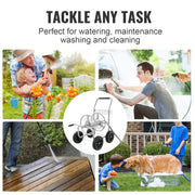 Load image into Gallery viewer, SucceBuy Hose Reel Cart 250ft Heavy Duty Garden Water Yard Planting w/ Basket Effortless Roll-up Versatile Application Steel