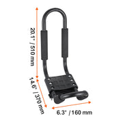 Charger l'image dans la visionneuse de galerie, Porte-kayak SucceBuy 2 paires barres en J Porte-bagages souple Pliant rapide Montage supérieur Support d'arrimage pour planche de surf, canoë, ski
