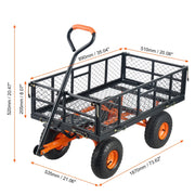 Load image into Gallery viewer, Amocart Garden Cart Sturdy Metal Utility Wagon with Cart Wheelbarrow Simple Assembly Versatile Dump with 400/880lbs Capacity