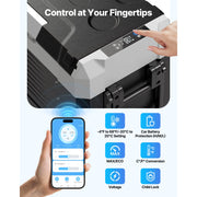 Load image into Gallery viewer, Amocart 35L 45L 55L Portable Foldable Handle Car Refrigerator with Wheel -4°F to 68°F Truck Refrigerator with APP Control Compressor Freezer for Camping Picnics Car Home Traval
