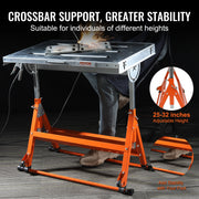 Load image into Gallery viewer, SucceBuy 18/20/24Inch Foldable Welding Table Steel Table Top Auxiliary Welding Tool Flexible Height Portable Workbench for Work - AMOCART