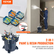 Load image into Gallery viewer, SucceBuy 10L Spray Paint Pressure Pot Tank Air Paint Pressure Pot Metal Rack Leak Repair Sealant for Industry Home Construction
