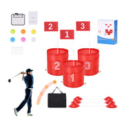Charger l'image dans la visionneuse de galerie, SucceBuy 3/6/9 Hole Kids Backyard Golf Game Portable Bucket Golf Course Practice Chipping Games for Family Outdoor Sports Toys