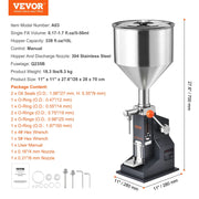 Load image into Gallery viewer, Amocart A03 5-50ml/5-100ml Manual Liquid Filling Machine Paste Bottle Filler Adjustable with Hopper for Water Shampoo Honey