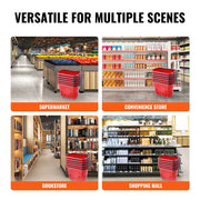 Load image into Gallery viewer, Amocart 6PCS Shopping Baskets 39L Rolling Shopping Carts with Handles & Wheels Portable for Supermarkets Retail Stores Grocery