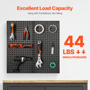 Load image into Gallery viewer, SucceBuy 24 x 12in 2/4pcs Metal Pegboard Panels Wall Organizer with Hooks Accessories for Garage Tool Storage Craft Room Home - AMOCART