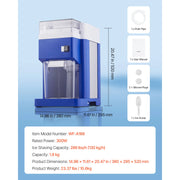 Load image into Gallery viewer, SucceBuy 1.8L Commercial Ice Shaver Machine Electric Snow Cone Machine Stainless Steel Blades Shaved Ice Maker for Dessert Home