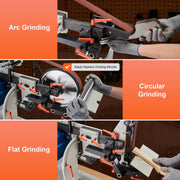 Load image into Gallery viewer, SucceBuy Belt Grinder Sander Variable Speed Belt Polisher with VFD 1500W Knife Sharpener Grinding Moulds & 3PCS Sanding Belts