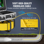 Load image into Gallery viewer, SucceBuy Sewer Camera 165 ft/50 m Self-Leveling Drain Inspection Camera with 9" 1080P HD Screen and 512Hz Locator for Duct Pipe