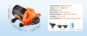 Load image into Gallery viewer, SucceBuy 12V Diaphragm Pump 1.8/3/3.5/5 GPM 3/4/5-Chamber 40-100 PSI Adjustable 1/2'' MNPT Port for RV Yacht Food Truck Camper