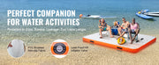 Load image into Gallery viewer, SucceBuy Inflatable Floating Dock Non-Slip Water Floating Dock Mat with Detachable Ladder Floating Platform Island Raft for Pool