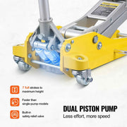 Load image into Gallery viewer, Amocart 3T/2T Floor Jack Aluminum Hydraulic Racing Jack Hydraulic Car Jack with Dual Piston Quick Lift Pump for Auto Repaire