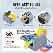 Load image into Gallery viewer, Amocart ZCUT-9 Automatic Tape Cutting Machine Paper Slitting Dispenser 6-60mm Adhesive Electric Tape Cutter for Product Package