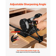 Load image into Gallery viewer, SucceBuy Multi-Grind Sharpening System Vari-Grind Pro Sharpening Jig Kit–with Platform Long Support Arm for Chisels Woodturning - AMOCART