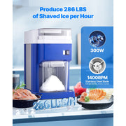 Load image into Gallery viewer, SucceBuy 1.8L Commercial Ice Shaver Machine Electric Snow Cone Machine Stainless Steel Blades Shaved Ice Maker for Dessert Home - AMOCART