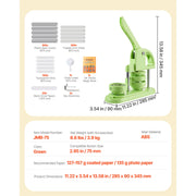 Load image into Gallery viewer, SucceBuy Button Maker Machine Plastic Pin Maker 100pcs Button Parts Circle Cutter and Hex Wrenches Reinforced Ergonomic Handle - AMOCART