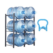 Load image into Gallery viewer, Amocart 3/4/5 Tiers Water Jug Holder Iron Water Bottle Holder Double/Single Row Easy Installation for Kitchen Office Livingroom