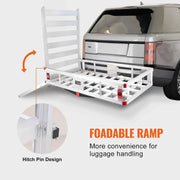 Load image into Gallery viewer, Amocart 47/53/60 in Hitch Cargo Carrier 400/500lb Capacity Trailer Hitch Mount Aluminum Cargo Basket for Truck Pickup Camping