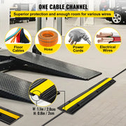Load image into Gallery viewer, Rubber Speed Bump 1 Channel Driveway Cable Protector Ramp Wire Cover Cord Guard for Parking Lot Warehouses Traffic