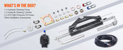 Load image into Gallery viewer, SucceBuy Hydraulic Outboard Steering Kit 90HP/150HP/300HP & Helm Pump and 24FT/26Ft Hose for Single Station Single-Engine Boats