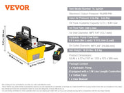 Load image into Gallery viewer, SucceBuy 10,000PSI Air Hydraulic Pump 0.61Gal Reservoir & Remote Control Actuator for Automobile Frame Machine & Hydraulic Press - AMOCART