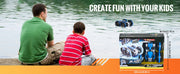 Load image into Gallery viewer, Amocart Blue/Yellow Amphibious RC Car Boat 2.4GHz 12 km/h Electric Remote Control 360° Rotating Stunt Car Water Beach Pool Toys