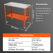 Load image into Gallery viewer, SucceBuy 18/20/24Inch Foldable Welding Table Steel Table Top Auxiliary Welding Tool Flexible Height Portable Workbench for Work - AMOCART