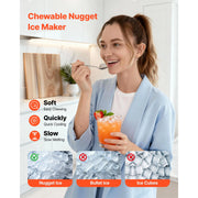 Load image into Gallery viewer, SucceBuy Countertop Ice Maker 33 44 lbs per Day Self-Cleaning Portable Machine w/Scoop Drawer-Style Ice Access Ice-Making Machin