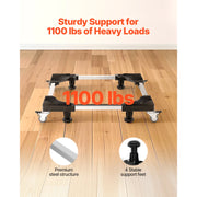 Load image into Gallery viewer, 1100 lbs Furniture Mover Dolly Fridge Stand with 8 Locking Twin Wheels 27.5 -35.4in Adjustable Mobile Base for Washer
