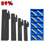 Load image into Gallery viewer, MGEHR1010 MGEHR1212 MGEHR1616 MGEHR2020 MGEHR2525 1.5 2 3 4 Grooving Tool Holder +10PCS MGMN150 MGMN200 Carbide Grooving inserts