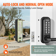 Load image into Gallery viewer, SucceBuy Mechanical Keyless Entry Door Lock Single/Double -Sided 14 Digit Keypad and Handle Embedded