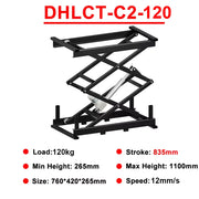 Load image into Gallery viewer, 1500N Electric Lifting Platform with Smart Controller Set 270mm~1005mm Stroke RF485 60kg~150kg Load 2Layers Scissor Lift Table