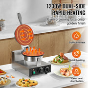Load image into Gallery viewer, SucceBuy Electric Ice Cream Cone Maker Commercial Non-Stick Stainless Steel Egg Roll Mold with Temperature and Time Control