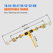 Load image into Gallery viewer, Amocart 2/4pcs Ratchet Chain Binders 1/4"-5/16" Load Binder with 2 Hooks Tie Downs Tow Chain for Flatbed Trailer Transport