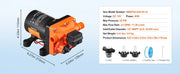 Load image into Gallery viewer, SucceBuy 12V Diaphragm Pump 1.8/3/3.5/5 GPM 3/4/5-Chamber 40-100 PSI Adjustable 1/2'' MNPT Port for RV Yacht Food Truck Camper