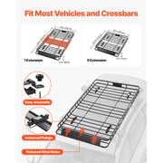 Bild in Galerie-Viewer laden, Amocart Roof Rack Basket 64x39x4.1" Universal Rooftop Cargo Carrier Anti-Rust Alloy Steel Car Top Luggage Holder for SUV Truck