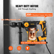 Load image into Gallery viewer, SucceBuy 1500W Rotary Hammer Drill Max Drilling 32mm 4 Modes Plus Corded Demolition Chipping Metal Concrete Breaker Jackhammer