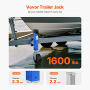 Bild in Galerie-Viewer laden, SucceBuy 10in Trailer Jack Sidewind Round with Handle Bolt-on 1600lbs Tongue Single Jockey Wheel for Boat RV Parts Accessories