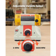Load image into Gallery viewer, SucceBuy Bench Buffer Polisher 1/2HP 0 to 8000RPM with 2PCS4" Cotton Wheel 3PCS 3" Abrasive Fiber Wheels Compound for Metal Wood