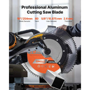 Load image into Gallery viewer, Amocart Circular Saw Blade Fine Finish Aluminum Cutting Blade for Circular Saw with Noise-Reducing Heat Vents for Cutting Steel