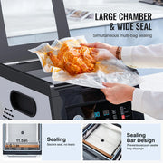 Load image into Gallery viewer, Amocart Chamber Vacuum Sealer 380W Vacuum Pump Power Compact Design with 11.5 in Sealing Length for Professional and Home Use