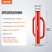 Load image into Gallery viewer, SucceBuy Fence Post Driver with Handle Pole Pounder Heavy Duty Carbon Steel Hand Post Rammer Fencing Hole Digger for Channel - AMOCART