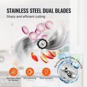 Load image into Gallery viewer, SucceBuy Electric Vegetable Slicer 0-12mm Thickness Adjustable Commercial Slicer Machine Stainless Steel Food Cutter Machine - AMOCART