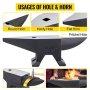 Load image into Gallery viewer, Amocart 10-60Kg Steel Single Round Horn Anvil Steel Block Blacksmith Bench Tool Jewelry Making Manual Equipment for Metalsmiths